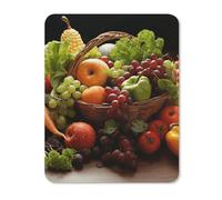 Mouse Pad Computer Mousepad with Stitched Edges Cute Mouse Mat with Non-Slip Rubber Base Colorful Various Vegetables and Fruit Wireless Mice Mat for Laptop Gaming Office