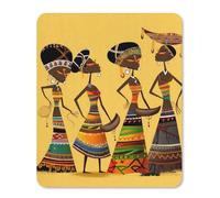 Mouse Pad Computer Mousepad with Stitched Edges Cute Mouse Mat with Non-Slip Rubber Base Creative African Culture Wireless Mice Mat for Laptop Gaming Office
