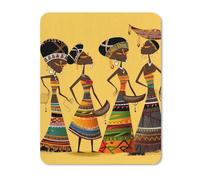 Mouse Pad Computer Mousepad with Stitched Edges Cute Mouse Mat with Non-Slip Rubber Base Creative African Culture Wireless Mice Mat for Laptop Gaming Office