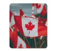 Mouse Pad Computer Mousepad with Stitched Edges Cute Mouse Mat with Non-Slip Rubber Base Many Small Canadian Flags Wireless Mice Mat for Laptop Gaming Office