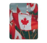 Mouse Pad Computer Mousepad with Stitched Edges Cute Mouse Mat with Non-Slip Rubber Base Many Small Canadian Flags Wireless Mice Mat for Laptop Gaming Office