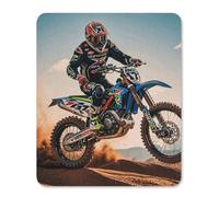 Mouse Pad Computer Mousepad with Stitched Edges Cute Mouse Mat with Non-Slip Rubber Base Sport Motorcycle Motocross Racing Theme Wireless Mice Mat for Laptop Gaming Office