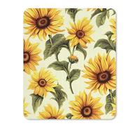 Mouse Pad Computer Mousepad with Stitched Edges Cute Mouse Mat with Non-Slip Rubber Base Summer Sunflower Wireless Mice Mat for Laptop Gaming Office