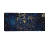 Mouse Pad Constellation,Starry Sky Large Mouse Mat XXL 32x12 inch,Extended Gaming Mouse Pad with Stitched Edges,Anti-Slip Rubber Base,Soft Smooth Surface and Waterproof Cloth,Desk Pad Home Work-LG973