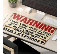 Mouse Pad Cool Bulletproof Your Head: Can You Run 2,000 Rounds? Mouse Pad Desk Pad Large Gaming Mousepad