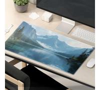 Mouse Pad Cool Serene Lake Amidst Majestic Mountains Mouse Pad Desk Pad Large Gaming Mousepad