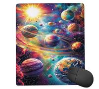 Mouse Pad Cosmic Planet, Small Mouse Mat 26 x 21 cm with Non-Slip Rubber Base, Waterproof Mousepad, Gaming Mousemat for Women Kids Men Laptops Keyboard Tray Home Traveling Office Accessories d-956