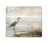 Mouse Pad Crane Small Mouse Mat 27 x 22cm with Non-Slip Rubber Base, Waterproof Mousepad, Gaming Mousemat for Women Kids Men Laptops Keyboard Tray Home Traveling Office Accessories D-301