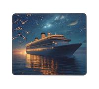 Mouse Pad Cruise Ship Small Mouse Mat 40 x 30cm with Non-Slip Rubber Base, Waterproof Mousepad, Gaming Mousemat for Women Kids Men Laptops Keyboard Tray Home Traveling Office Accessories D-1008