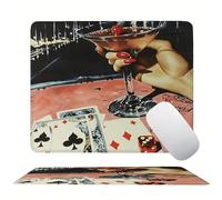 Mouse Pad Cup Hand, Mini Gaming Mouse Pad 340x280mm, Non-Slip Rubber Base for Stable Grip on Smooth Surfaces, Improved Precision and Speed, with Anti-Fray Stitched Edges for Home Office s0z-443