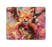 Mouse Pad Cute Fox Small Mouse Mat 40 x 30cm with Non-Slip Rubber Base, Waterproof Mousepad, Gaming Mousemat for Women Kids Men Laptops Keyboard Tray Home Traveling Office Accessories D-460