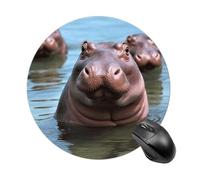 Mouse Pad Cute Hippos Printed Cute Mousepad with Design Small Non-Slip Rubber Gaming Pads Office Home Pad