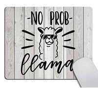 Mouse Pad Cute Llama Design Mousepad Non-Slip Rubber Gaming Mouse Pad Rectangle Mouse Pads Motivational And Inspirational Quote - No Drama Llama 7.9X9.4 Inch