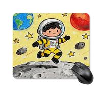 Mouse Pad Cute Non-Slip Rubber Base Desk Mat Astronaut Moon Adventure Funny Square Mousepad for Office & Gaming, Decorative Computer Accessories for Home Office Desk