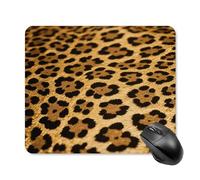 Mouse Pad Cute Non-Slip Rubber Base Desk Mat Leopard Skin Funny Square Mousepad for Office & Gaming, Decorative Computer Accessories for Home Office Desk