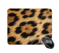 Mouse Pad Cute Non-Slip Rubber Base Desk Mat Leopard Skin Printed Funny Square Mousepad for Office & Gaming, Decorative Computer Accessories for Home Office Desk