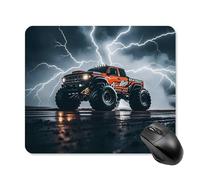 Mouse Pad Cute Non-Slip Rubber Base Desk Mat Monster Truck Black Sky Roar Funny Square Mousepad for Office & Gaming, Decorative Computer Accessories for Home Office Desk