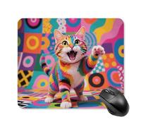Mouse Pad Cute Non-Slip Rubber Base Desk Mat Style Cat Funny Square Mousepad for Office & Gaming, Decorative Computer Accessories for Home Office Desk