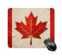Mouse Pad Cute Non-Slip Rubber Base Desk Mat Vintage Canada Flag Funny Square Mousepad for Office & Gaming, Decorative Computer Accessories for Home Office Desk