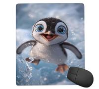 Mouse Pad Cute Penguin, Small Mouse Mat 26 x 21 cm with Non-Slip Rubber Base, Waterproof Mousepad, Gaming Mousemat for Women Kids Men Laptops Keyboard Tray Home Traveling Office Accessories d-502