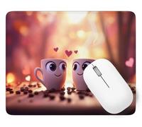 Mouse Pad Cute, Small Mouse Mat 420 x 350 mm, Desk Mat with Waterproof Design, Premium-Textured Square Mousepad Cup, Smooth Surface, Gaming Office Mousemat for Keyboard Decor Gifts Christmas p1j-662