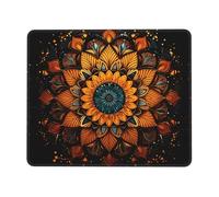 Mouse Pad Cute Square Mouse Pad Wireless Mouse Pad Abstract Mandala Pattern with Washable Non-Slip Rubber Base Small Mouse Pad for Home Office Gaming