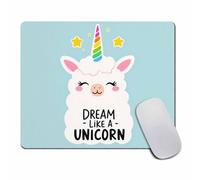 Mouse Pad Cute Unicorns Llama Dream Like A Unicorns Motivational 25X30Cm Smooth Mouse Pads Durable Mousepad For Home Gaming