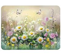 Mouse Pad Daisy Mouse Mat 16.5x13.7in Desk Mat Office Accessories Improves Speed and Accuracy Mousepad Stitched Edges and Anti Slip Rubber Base for Esport, Gaming, Gifts, Butterfly Desk Pad, Model696