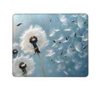 Mouse Pad Dandelion Small Mouse Mat 24 x 28cm with Non-Slip Rubber Base, Waterproof Mousepad, Gaming Mousemat for Women Kids Men Laptops Keyboard Tray Home Traveling Office Accessories D-665