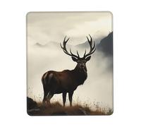 Mouse Pad, Deer On The Foggy Mountain Comfortable Mousepads Non-Slip Office Mousepad For Pc Office Gamer 25X30Cm