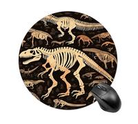 Mouse Pad Dinosaur Skeleton Print Printed Cute Mousepad with Design Small Non-Slip Rubber Gaming Pads Office Home Pad