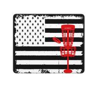 Mouse Pad Disc Golf With Usa Flag Desktop Mouse Pad Comfortable Mice Mat Wear Resistant For Home Office Desk 25X30Cm