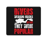 Mouse Pad Divers Wearing Masks Before They Were Popular Mouse Pads For Desk Waterproof Mice Mat Soft For Office Work Pc 25X30Cm