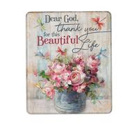Mouse Pad Dragonfly Dear God Thank You Art Birthday Christmas Ready To Hang 25X30Cm Stitched Edge Mouse Pads Soft Mousepads For Computer Office