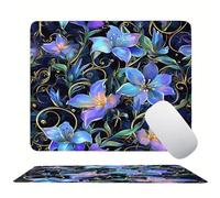 Mouse Pad Dream Flowers, Mini Gaming Mouse Pad 220x180mm, Non-Slip Rubber Base for Stable Grip on Smooth Surfaces, Improved Precision and Speed, with Anti-Fray Stitched Edges Gifts for Men s0z-201