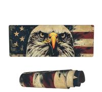 Mouse Pad Eagle Soldiers American Flag Large Mouse Pads Durable Table Mat, For Desk, Home, Study, 80x30cm