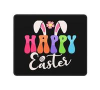 Mouse Pad Easter Bunny Easter Happy Easter Mouse Mats Non-Slip Mousepad Durable Desk Mat For Work Office Home 25X30CM