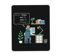Mouse Pad Eat Code Sleep Funny Coder Coding Programmer Mouse Mats Comfort Desk Mat Soft Mousepad For Office Work Computers 25X30CM