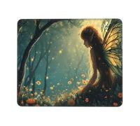 Mouse Pad Elf Fairy Small Mouse Mat 18 x 22cm with Non-Slip Rubber Base, Waterproof Mousepad, Gaming Mousemat for Women Kids Men Laptops Keyboard Tray Home Traveling Office Accessories D-427