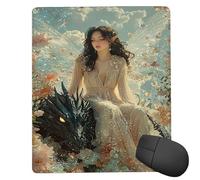 Mouse Pad Elf Flowers, Small Mouse Mat 26 x 21 cm with Non-Slip Rubber Base, Waterproof Mousepad, Gaming Mousemat for Women Kids Men Laptops Keyboard Tray Home Traveling Office Accessories d-476