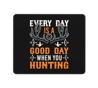 Mouse Pad Every Day Is A Good Day When You Hunting Mouse Pad Improves Speed And Precision Desk Mat Waterproof For Wireless Mouse Work Home 25X30Cm