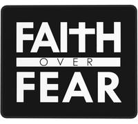 Mouse Pad Faith Over Fear Scripture Verse Mouse Mat for Travel 10x12in