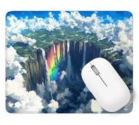 Mouse Pad Fall, Small Mouse Mat 220 x 180 mm, Desk Mat with Waterproof Design, Premium-Textured Square Mousepad Landscape, Smooth Surface, Gaming Office Mousemat Keyboard Decor Gifts Christmas p1j-198