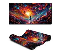 Mouse Pad Fantasy Color Art Washable Mouse Mat 30x60cm Mice Pad Anti Fray Stitched Edges Non Slip Rubber Base Improved Precision And Speed