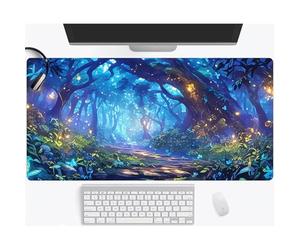 Mouse Pad Fantasy Jungle XXL Gaming mouse pad 1000x500x3mm Extended Desk Mat,with Non-Slip Base and Stitched Edge,Soft Smooth Surface Mousepad,Improved Precision and Speed