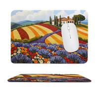 Mouse Pad Field Scenery Small Mouse Mat 25x20 cm with Stitched Edge, Waterproof Mousepad Smooth Surface Premium-Textured Mousepad with Non-Slip Rubber Base, for PC Laptop Office small Desk Mat uk-996