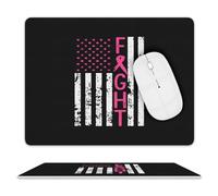 Mouse Pad, Fight Breast Cancer Flag Soft Mousepads Portable Office Mousepad For Gamer Work Computer 25X30Cm