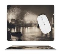 Mouse Pad Fireworks over The City Mouse Mat Washable Non-slip Mouses Mats for Man Woman Laptop Gaming Desk Pad Desktop Protector Mat for Office Home Work