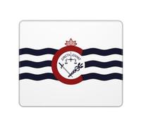 Mouse Pad Flag Cincinnati Ohio Waterproof Mice Mat Comfortable Mouse Mat For Work Laptop Computer 25X30Cm