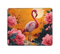 Mouse Pad Flamingo Flowers Small Mouse Mat 24 x 28cm with Non-Slip Rubber Base, Waterproof Mousepad, Gaming Mousemat for Women Kids Men Laptops Keyboard Tray Home Traveling Office Accessories D-397